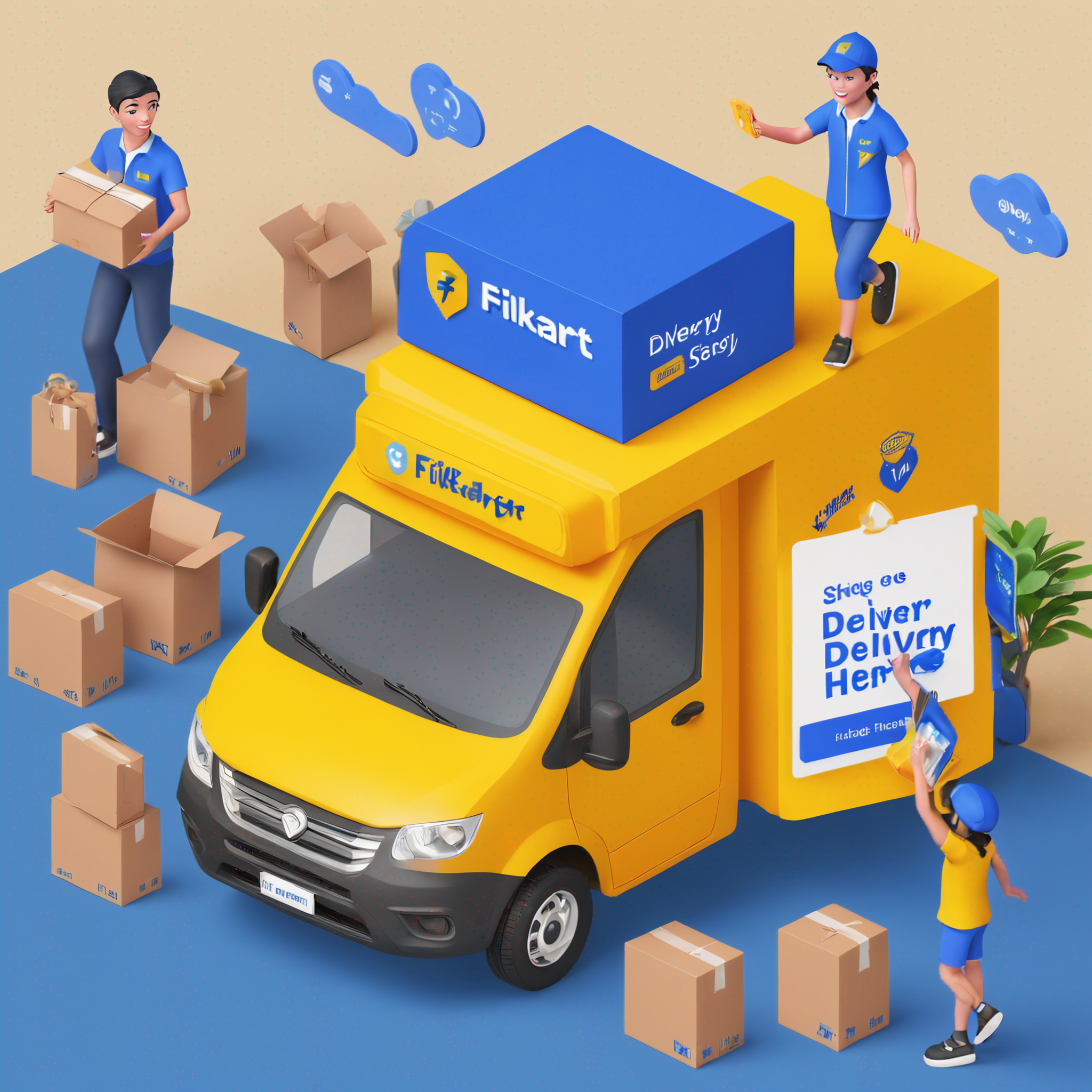 Flipkart delivery illustration